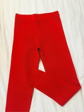 Carolina Herrera Vibrant Red Skinny Knit Pants
